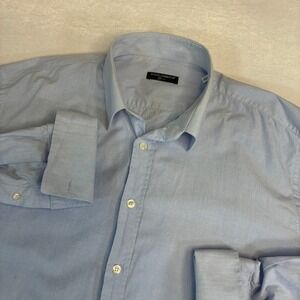 DOLCE GABBANA Basic Light Blue Cotton Dress Shirt Men's Size 18 45 Italy
